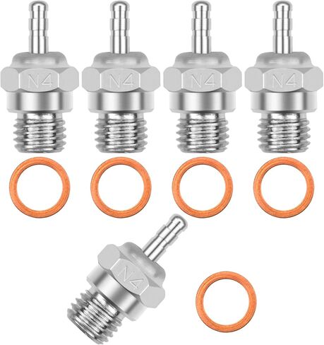 ShareGoo RC Glow Plug #4 N4 Medium Hot Spark Nitro Engine Parts 70117 متوافق مع Traxxas Kyosho Redcat HPI HSP 1/8 1/10 RC Car Truck Buggy (3 عبوات) in Saudi Arabia