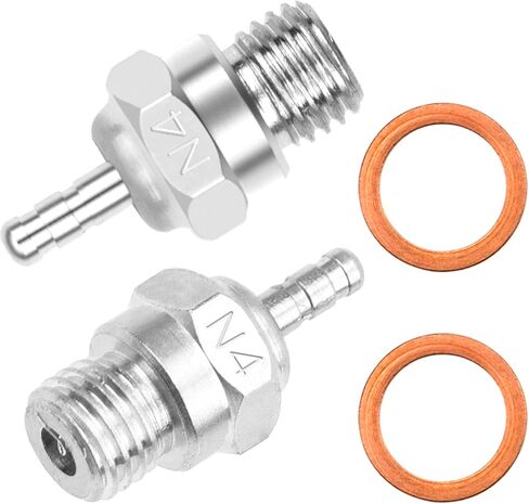 ShareGoo RC Glow Plug #4 N4 Medium Hot Spark Nitro Engine Parts 70117 متوافق مع Traxxas Kyosho Redcat HPI HSP 1/8 1/10 RC Car Truck Buggy (3 عبوات) in Saudi Arabia