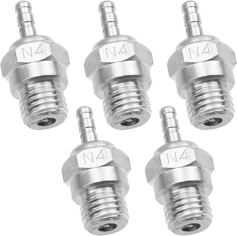 ShareGoo RC Glow Plug #4 N4 Medium Hot Spark Nitro Engine Parts 70117 متوافق مع Traxxas Kyosho Redcat HPI HSP 1/8 1/10 RC Car Truck Buggy (3 عبوات) in Saudi Arabia