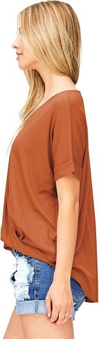 Double Zero Women's Surplice V-Neck Soft Casual Top in Saudi Arabia