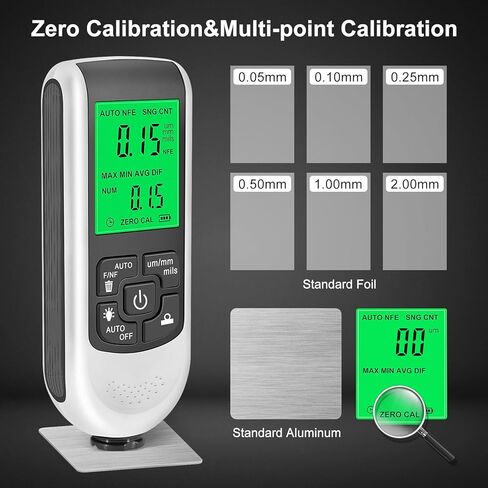 جهاز قياس سمك طلاء السيارة من أو بي دي ريسورس لمشتري السيارات المستعملة، شاشة عرض واضحة ABS، اختبار ذكي عالي الدقة، التعرف تلقائيًا على الركيزة لقياس سمك طلاء السيارات in Kuwait