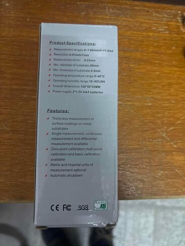 جهاز قياس سمك طلاء السيارة من أو بي دي ريسورس لمشتري السيارات المستعملة، شاشة عرض واضحة ABS، اختبار ذكي عالي الدقة، التعرف تلقائيًا على الركيزة لقياس سمك طلاء السيارات in Kuwait