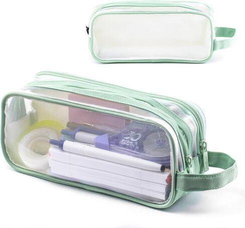 Friinder Large Grid Mesh Bag Two Compartment Stationery Organizer Multi-Color Marker Pouch for Adults Office Business Holiday Gift in Saudi Arabia