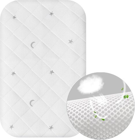 Waterproof Pack N Play Mattress Pad, Mini Crib Mattress Cover Protector 38'' X 26'' Fit Graco Pack n Play, Suitable for Baby Portable Mini Cribs and Foldable Mattresses, Breathable and Washable in Saudi Arabia