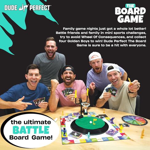 لعبة Dude Perfect The Board، للأطفال الذين يحبون الرياضة والتحديات التنافسية، مثالية لألعاب العائلة والأصدقاء، 2-5 لاعبين، للأعمار من 4 سنوات فما فوق. in Saudi Arabia