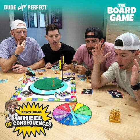 لعبة Dude Perfect The Board، للأطفال الذين يحبون الرياضة والتحديات التنافسية، مثالية لألعاب العائلة والأصدقاء، 2-5 لاعبين، للأعمار من 4 سنوات فما فوق. in Saudi Arabia