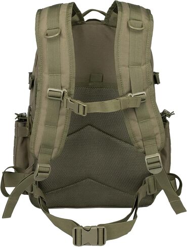 حقائب ظهر تكتيكية عسكرية من YAKEDA للرجال - حقيبة ظهر كبيرة للكمبيوتر المحمول مقاومة للماء لمدة 3 أيام مع نظام القطع بالليزر 50 لتر (أسود) in Kuwait