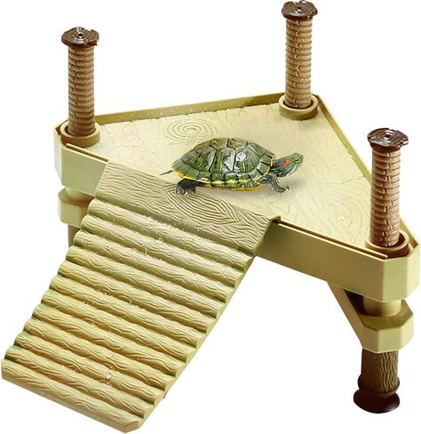 La La Pet® Floating Turtle Pier Basking Platform Reptile Ramp Decorative, Functional, and Naturally Inspired in Saudi Arabia