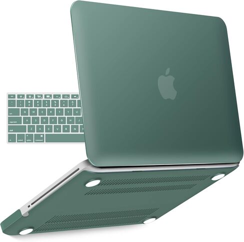 IBENZER Compatible with MacBook Pro 13 Inch case A1278 Release 2012-2008, Plastic Hard Shell Case with Keyboard Cover for Apple Old Version Mac Pro 13 with CD-ROM, Black, P13BK+ 1 in Saudi Arabia