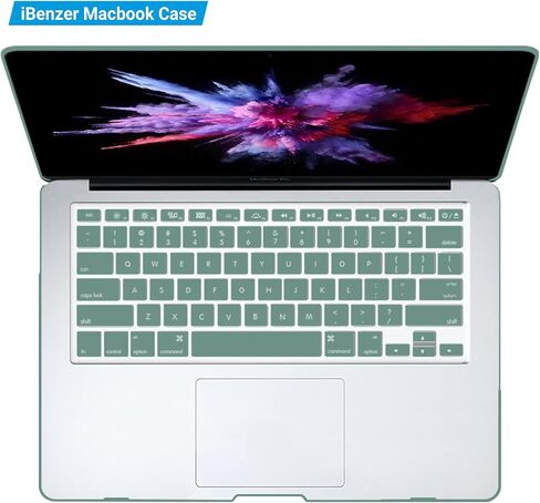 IBENZER Compatible with MacBook Pro 13 Inch case A1278 Release 2012-2008, Plastic Hard Shell Case with Keyboard Cover for Apple Old Version Mac Pro 13 with CD-ROM, Black, P13BK+ 1 in Saudi Arabia