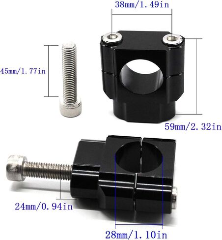 7/8" 22mm Standard Universial Motorcycle/Dirt Bike/ATV/Scooter Bar Handlebar Mounts Riser Clamp in Saudi Arabia