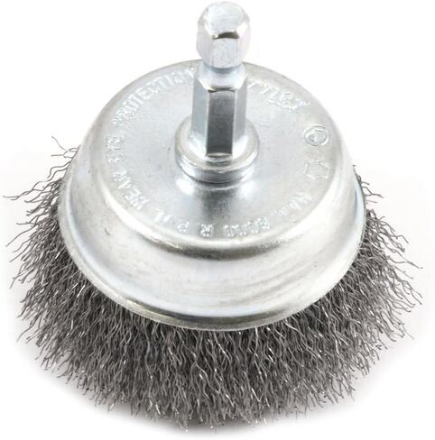Forney 72730 Wire Cup Brush, Fine Crimped with 1/4-Inch Hex Shank, 2-Inch-by-.008-Inch in Saudi Arabia