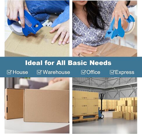 شريط تعبئة Toptoo 12 لفة مع موزعين، شريط تغليف شديد التحمل للشحن والتعبئة المتحركة، 1.88 بوصة × 60 ياردة، 60 ياردة لكل لفة، 720 ياردة إجمالية in Kuwait