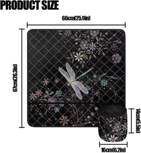 Mintulipy Sewing Machine Mat Reduce Vibration Protective Non Slip Dragonfly Sewing Machine Mat to Reduce Noise Sewing Machine Pad Organizer Home Decor in Saudi Arabia