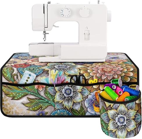 Mintulipy Sewing Machine Mat Reduce Vibration Protective Non Slip Dragonfly Sewing Machine Mat to Reduce Noise Sewing Machine Pad Organizer Home Decor in Saudi Arabia