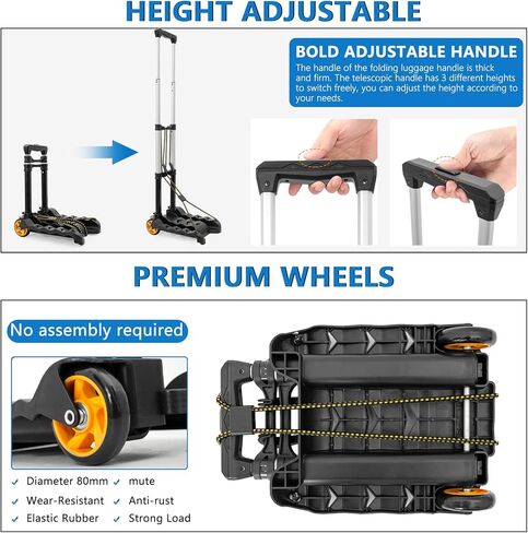 عربة سفر لمقعد السيارة من توريبيو للمطار مع حزام إبزيم، بكرة مقعد السيارة للسفر، قابلة للطي والتخزين تحت مقعد الطائرة أو مقصورة فوق الرأس in Kuwait