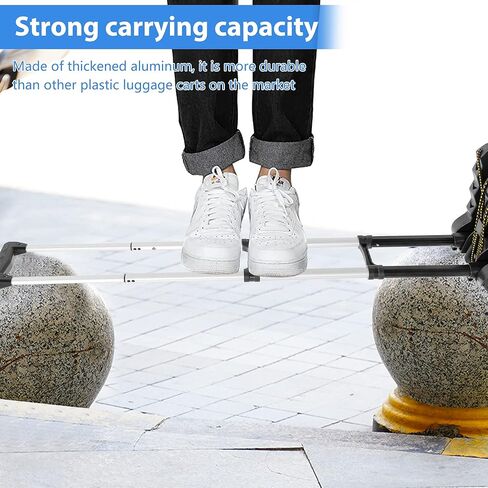 عربة سفر لمقعد السيارة من توريبيو للمطار مع حزام إبزيم، بكرة مقعد السيارة للسفر، قابلة للطي والتخزين تحت مقعد الطائرة أو مقصورة فوق الرأس in Kuwait