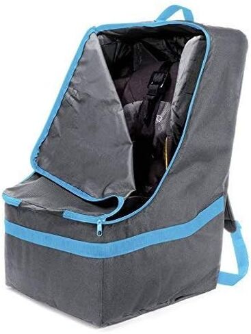 حقيبة سفر لمقعد السيارة من ZOHZO - حقيبة ظهر مبطنة قابلة للتعديل لمقاعد السيارة - حقيبة سفر لمقعد السيارة (أرجوانية مع حواف سوداء) in Kuwait