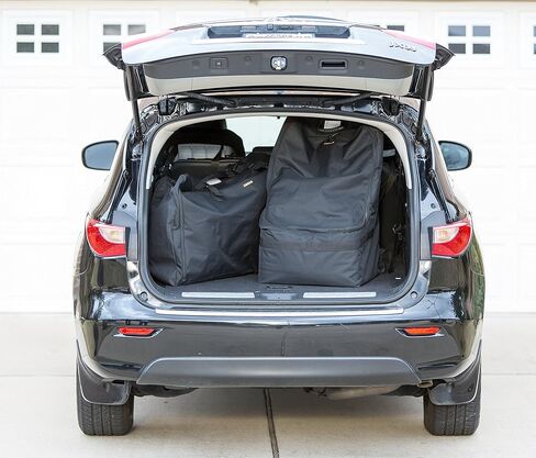 حقيبة سفر لمقعد السيارة من ZOHZO - حقيبة ظهر مبطنة قابلة للتعديل لمقاعد السيارة - حقيبة سفر لمقعد السيارة (أرجوانية مع حواف سوداء) in Kuwait