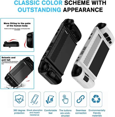 JOYSOG Legion GO Case, TPU Protective Cover for Lenovo Legion GO Game Console Case Handheld Protector Cover Accessories (Black) in Saudi Arabia