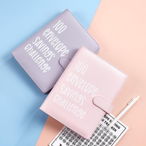 100 Day Savings Challenge - Money Saving Binder with Cash Envelopes - Money Saver Book, Premium Quality Features for Smart Budgeting, and Lasting Impact on Your Financial Journey to Save $5,050 in Saudi Arabia