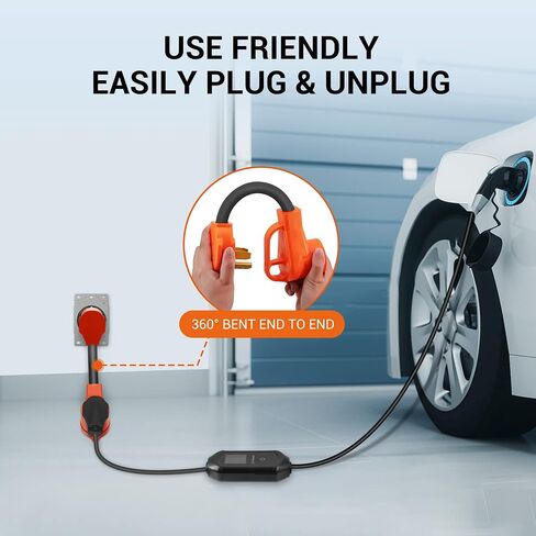 سلك محول شاحن CALION NEMA 10-30P إلى 14-50R EV، مجفف 30 أمبير إلى محول تحويل EV 50 أمبير، لشاحن Tesla Ev وشحن EV آخر من المستوى 2 in Kuwait