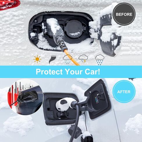DASANRAO EV Charger Car Cover Rain Sun UV Protection,Waterproof Charging Car Cover for Tesla Model Y,Model 3, Outdoor Car Charging Accessories Compatible with Most Electric Cars in Saudi Arabia