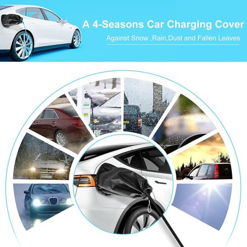 DASANRAO EV Charger Car Cover Rain Sun UV Protection,Waterproof Charging Car Cover for Tesla Model Y,Model 3, Outdoor Car Charging Accessories Compatible with Most Electric Cars in Saudi Arabia