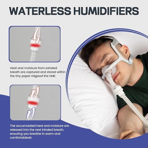 HME Filter, Replacement Cartridges for ResMed HumidX Plus, Compatible with Airmini CPAP Machine & P10 Nasal Pillows, N20 and N30 Nasal Masks, 12-Pack Cartridges in Saudi Arabia