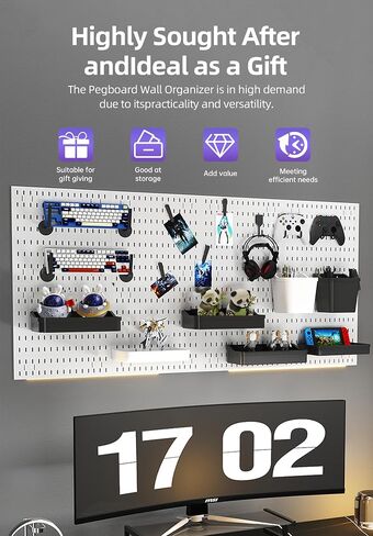 Zestify Revamp Your Space With A Versatile Pegboard Kit - Effortlessly Organize Home, Office, And Gaming Setup With Customizable Hanging Solutions (Black) in Saudi Arabia