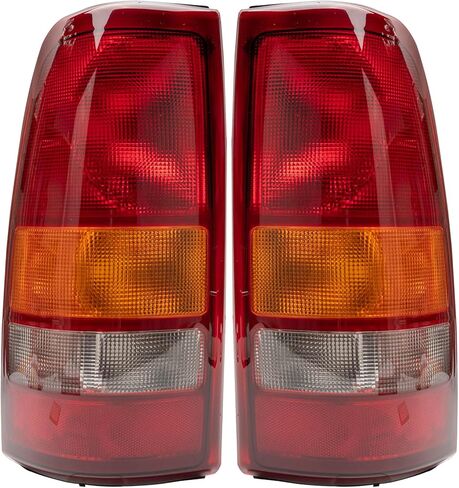 غطاء ضوء خلفي MiKaFex متوافق مع 1999-2002 Chevy Silverado 1500 2500 3500 1999-2006 GMC Sierra للسائق وجانب الركاب ومصابيح الفرامل الخلفية الحمراء بدون لمبة in Kuwait