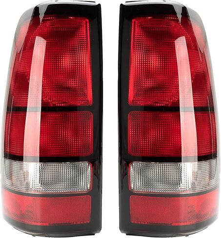 غطاء ضوء خلفي MiKaFex متوافق مع 1999-2002 Chevy Silverado 1500 2500 3500 1999-2006 GMC Sierra للسائق وجانب الركاب ومصابيح الفرامل الخلفية الحمراء بدون لمبة in Kuwait