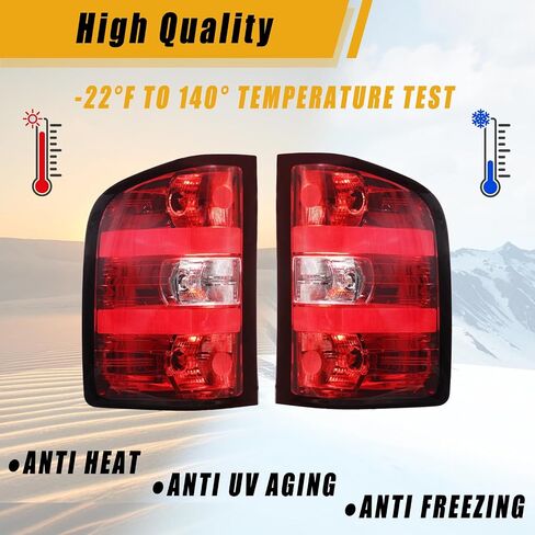 Boine Right Passenger Side Tail Light Compatible With 2007-2014 Chevy Silverado 1500 2500HD 3500HD Tail Light Housing Bulb and Harness Included in Saudi Arabia
