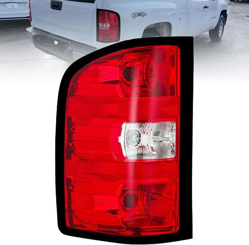 Boine Right Passenger Side Tail Light Compatible With 2007-2014 Chevy Silverado 1500 2500HD 3500HD Tail Light Housing Bulb and Harness Included in Saudi Arabia