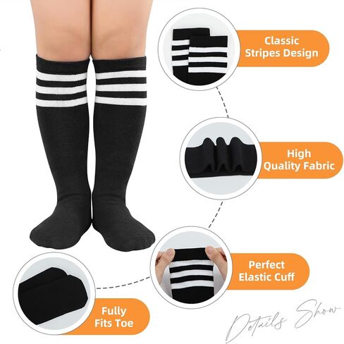 Komorebi Toddler Soccer Socks Kids Knee High Tube Socks Uniforms Cotton Socks Sport Strench High Socks for Child in Saudi Arabia