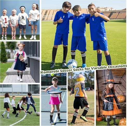 Komorebi Toddler Soccer Socks Kids Knee High Tube Socks Uniforms Cotton Socks Sport Strench High Socks for Child in Saudi Arabia