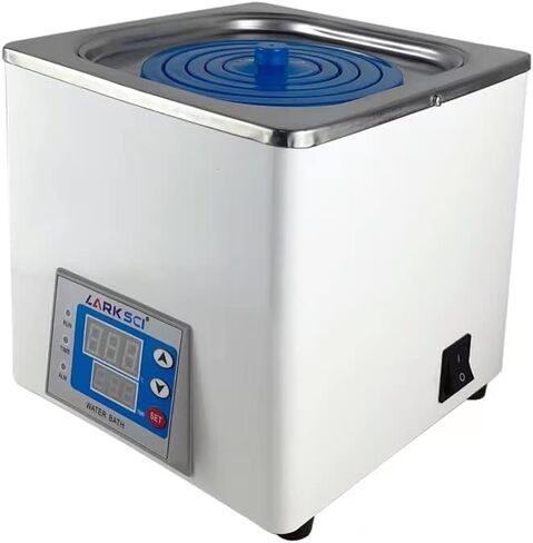 Larksci 3L سعة حمام الماء مختبر رقمي ترموستاتي 1 غرفة للأغراض العامة مع فتحات قابلة للاختيار، غطاء بطانة من الفولاذ المقاوم للصدأ in Kuwait