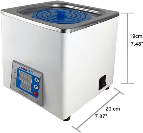 Larksci 3L سعة حمام الماء مختبر رقمي ترموستاتي 1 غرفة للأغراض العامة مع فتحات قابلة للاختيار، غطاء بطانة من الفولاذ المقاوم للصدأ in Kuwait