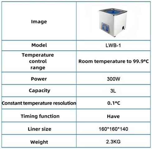 Larksci 3L سعة حمام الماء مختبر رقمي ترموستاتي 1 غرفة للأغراض العامة مع فتحات قابلة للاختيار، غطاء بطانة من الفولاذ المقاوم للصدأ in Kuwait