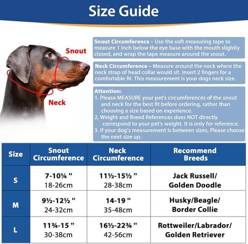 طوق رأس ناعم قابل للتعديل من باركليس مع بطانة، رسن عاكس مانع للسحب للكلاب، يتضمن مقود تدريب الأنف، يضمن سهولة التحكم في المشي (فيروزي، M) in Kuwait