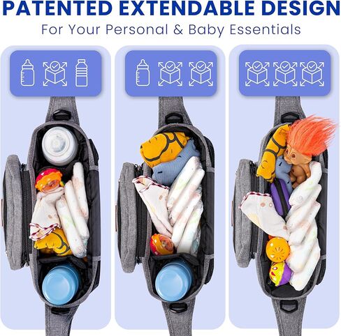 منظم عربة الأطفال من بيلاني، علبة عربة الأطفال العالمية مع حامل أكواب وحقيبة هاتف، ملحقات عربة الأطفال مع أشرطة مضادة للانزلاق، ملحق حقيبة عربة الأطفال يناسب نونا أوبابابي دونا بوب مومبوش وعربة الحيوانات الأليفة in Kuwait
