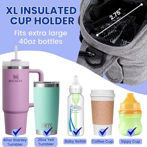 منظم عربة الأطفال من بيلاني، علبة عربة الأطفال العالمية مع حامل أكواب وحقيبة هاتف، ملحقات عربة الأطفال مع أشرطة مضادة للانزلاق، ملحق حقيبة عربة الأطفال يناسب نونا أوبابابي دونا بوب مومبوش وعربة الحيوانات الأليفة in Kuwait