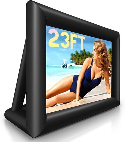 SYMMKI 23Ft Inflatable Projector Screen for Outside 276In Blow Up Projection Screen Outdoor with 480W Blower - Perfect for Outdoor Theater, Backyard Outdoor Movie - Pantalla Inflable para Proyector in Saudi Arabia