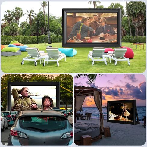 SYMMKI 23Ft Inflatable Projector Screen for Outside 276In Blow Up Projection Screen Outdoor with 480W Blower - Perfect for Outdoor Theater, Backyard Outdoor Movie - Pantalla Inflable para Proyector in Saudi Arabia