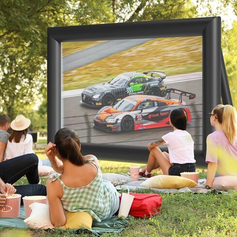 SYMMKI 23Ft Inflatable Projector Screen for Outside 276In Blow Up Projection Screen Outdoor with 480W Blower - Perfect for Outdoor Theater, Backyard Outdoor Movie - Pantalla Inflable para Proyector in Saudi Arabia