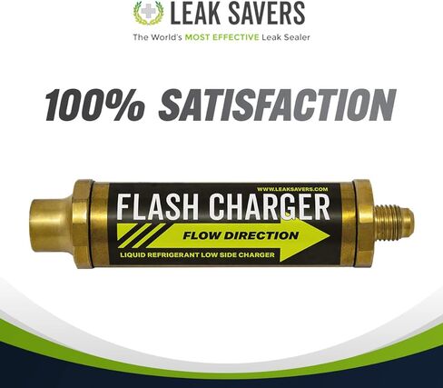 شاحن فلاش موفر للتسرب، محول شحن سائل تبريد منخفض الجانب - شحن سريع يصل إلى 8 مرات أسرع من شحن البخار - مع صمام فحص مدمج للتنظيف بالمكنسة الكهربائية - متوافق مع جميع المبردات in Kuwait