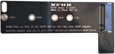 بطاقة محول ALIKSO NVMe PCIe M.2 NGFF SSD لأواخر 2014 Apple/MacBook Mini A1347 in Kuwait
