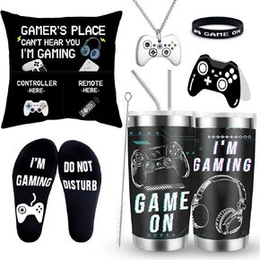 Goaus Gamer Gifts Sights Socks ، Wight Up Gaming Pillow Cover 18x18 inch Dual Goiles ، Homeers for Men Dad Teens Teenage Boys Boy Boyfriend in Kuwait