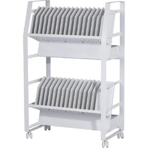 Chromebook Open Charging Cart, 32 Device Mobile Charging Cart for iPads, Laptops, Chromebooks, Compatible with Any Screen Size, Easy Access Slots, Removable Dividers, Surge Protection in Kuwait