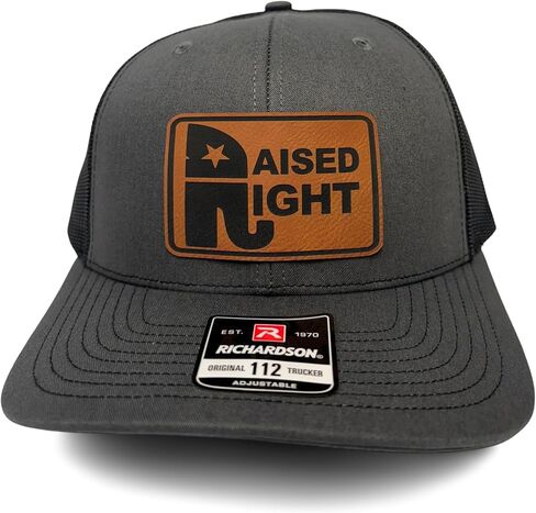 Raised Right Vintage Republican Hats for Men Adjustable Richardson Trucker Style Hat (Heather Grey) in Kuwait